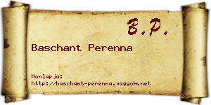 Baschant Perenna névjegykártya